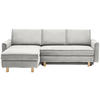 ECKSOFA in Chenille Ecru  170/237 cm  - Ecru/Eichefarben, KONVENTIONELL, Holz/Textil (170/237cm) - Sedda