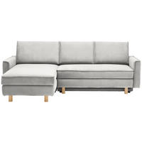 ECKSOFA in Chenille Ecru  170/237 cm  - Ecru/Eichefarben, KONVENTIONELL, Holz/Textil (170/237cm) - Sedda