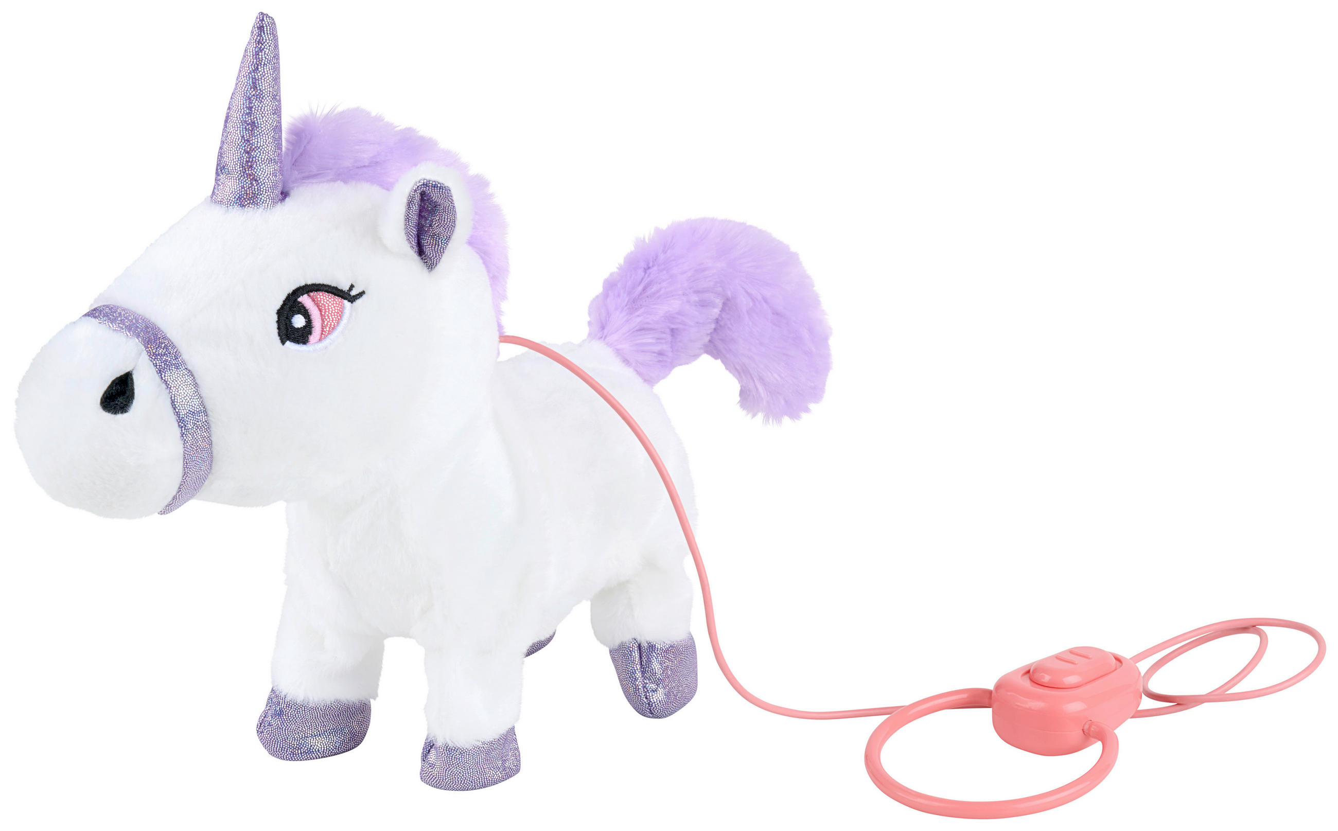 PLYŠÁK - bílá/fialová, Trend, textil/plast (24/11/27cm) - My Baby Lou