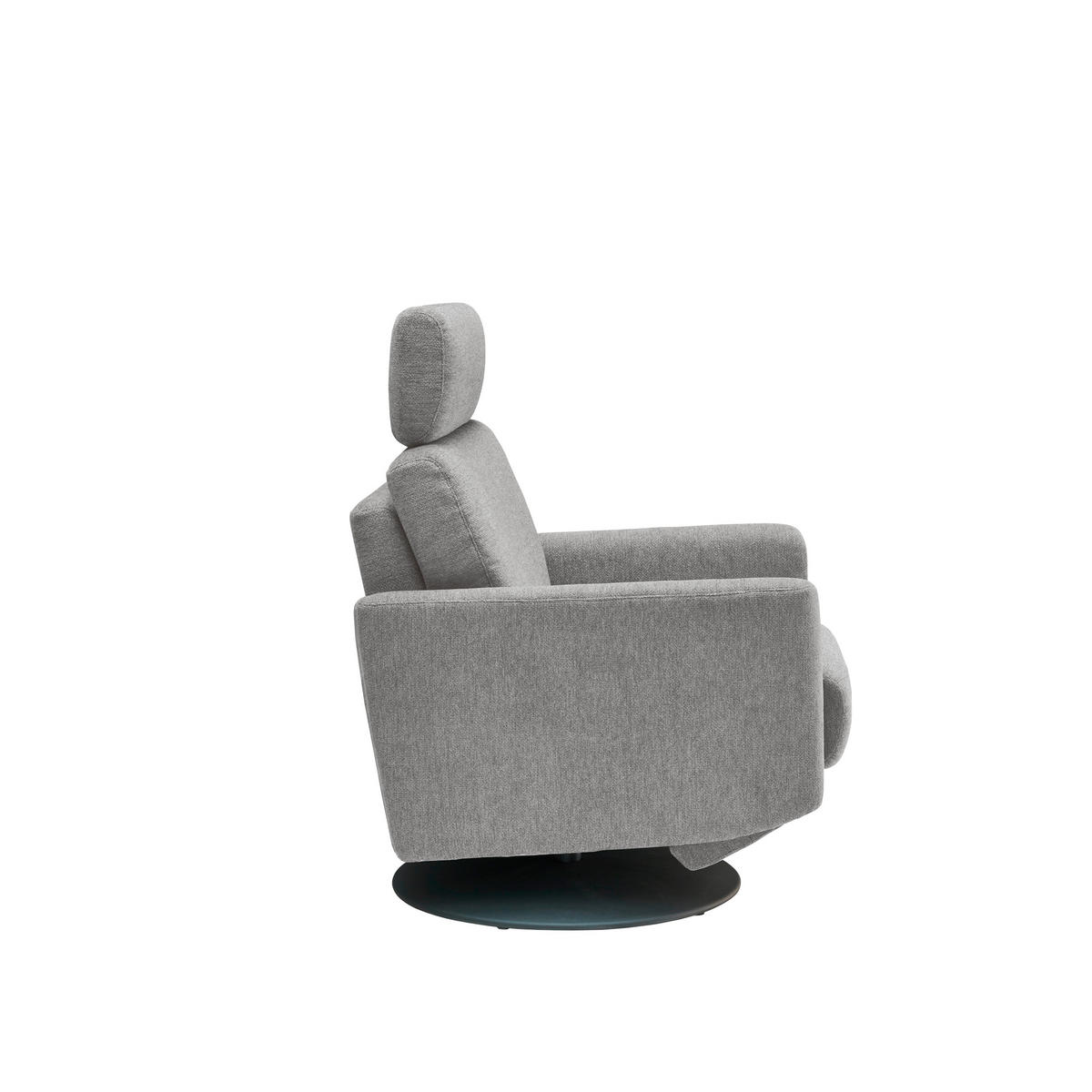 RELAXSESSEL in Textil Silberfarben  - Silberfarben/Schwarz, Modern, Textil/Metall (77/105/87-154cm) - Livetastic