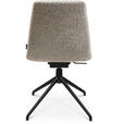 STUHL  in Aluminium Bouclé Metall, Textil  - Greige/Schwarz, Design, Textil/Metall (46/81,5-84,5/55cm) - Johann Jakob