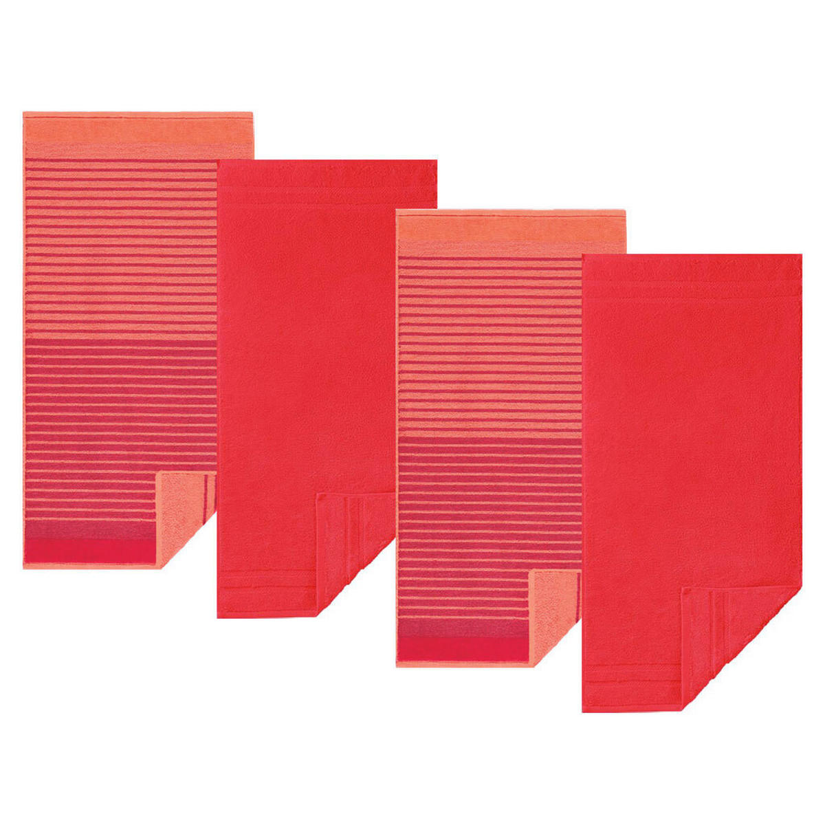 HANDTUCH 50/100 cm MARIS Rot, Koralle  - Koralle/Rot, Basics, Textil (50/100cm)