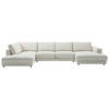 WOHNLANDSCHAFT in Cord Hellgrau  - Hellgrau/Schwarz, Design, Kunststoff/Textil (224/425/190cm) - Pure Home Lifestyle