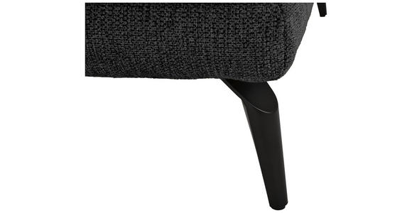 ECKSOFA Schwarz Flachgewebe  - Schwarz, Design, Textil/Metall (176/294cm) - Carryhome