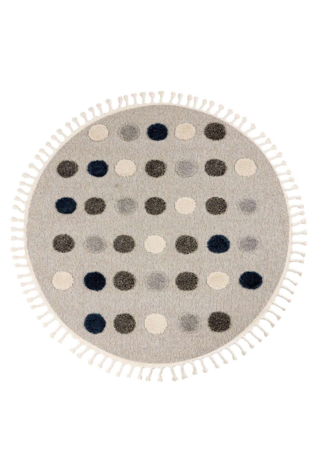 FLACHWEBETEPPICH 133/133 cm Grau  - Grau, Basics, Textil (133/133cm) - Kayoom