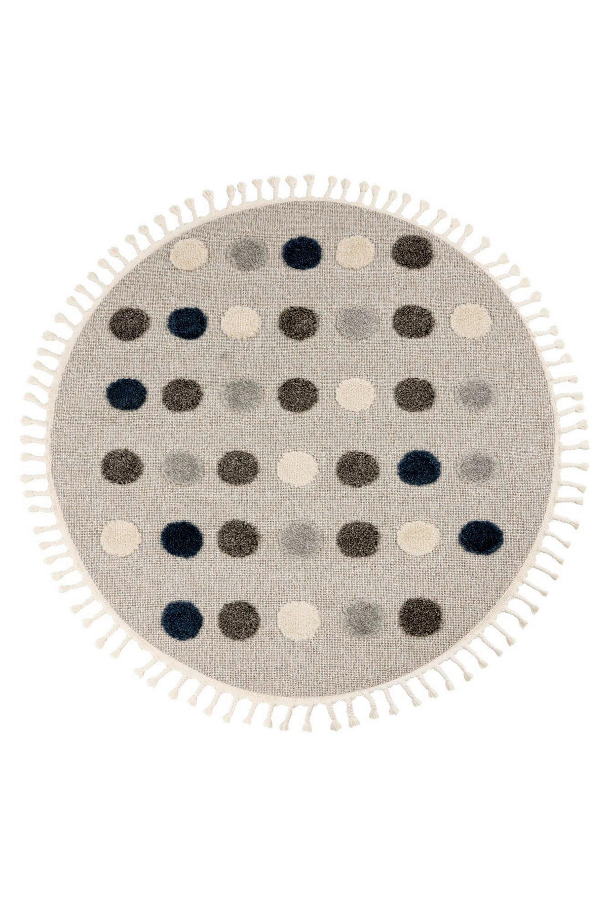 FLACHWEBETEPPICH 133/133 cm Grau  - Grau, Basics, Textil (133/133cm) - Kayoom