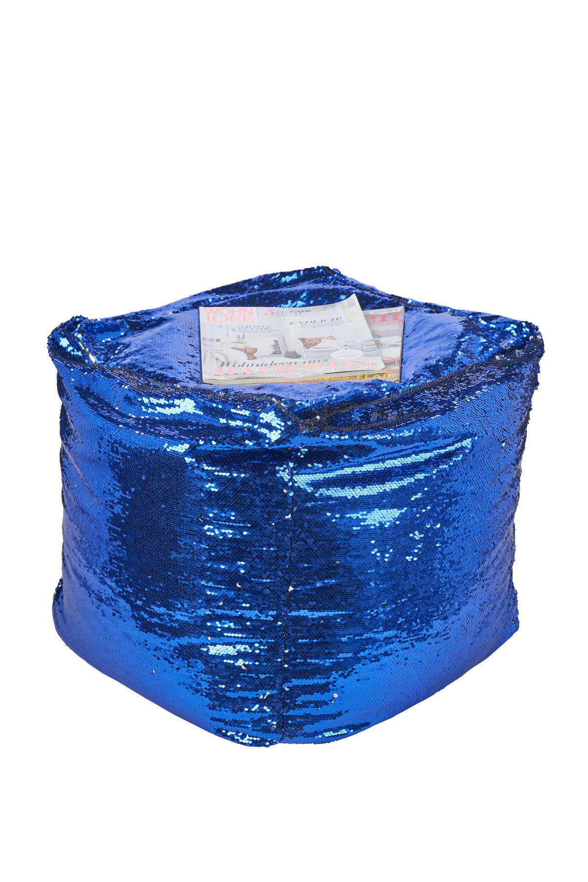 PLETENI TABURE 45/45/45 cm   - plava, Moderno, tekstil/plastika (45/45/45cm)