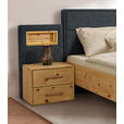 BETT 180/200 cm  in Zirbelkieferfarben, Dunkelgrau  - Dunkelgrau/Zirbelkieferfarben, Natur, Holz/Textil (180/200cm) - Valnatura