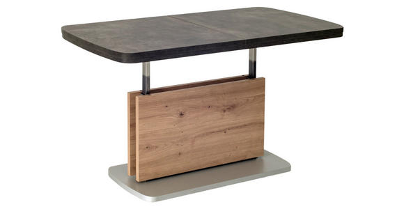 COUCHTISCH 110-180/63/53-72 cm rechteckig Anthrazit, Grau, Wildeiche  - Wildeiche/Anthrazit, KONVENTIONELL, Holzwerkstoff (110-180/63/53-72cm) - Venda