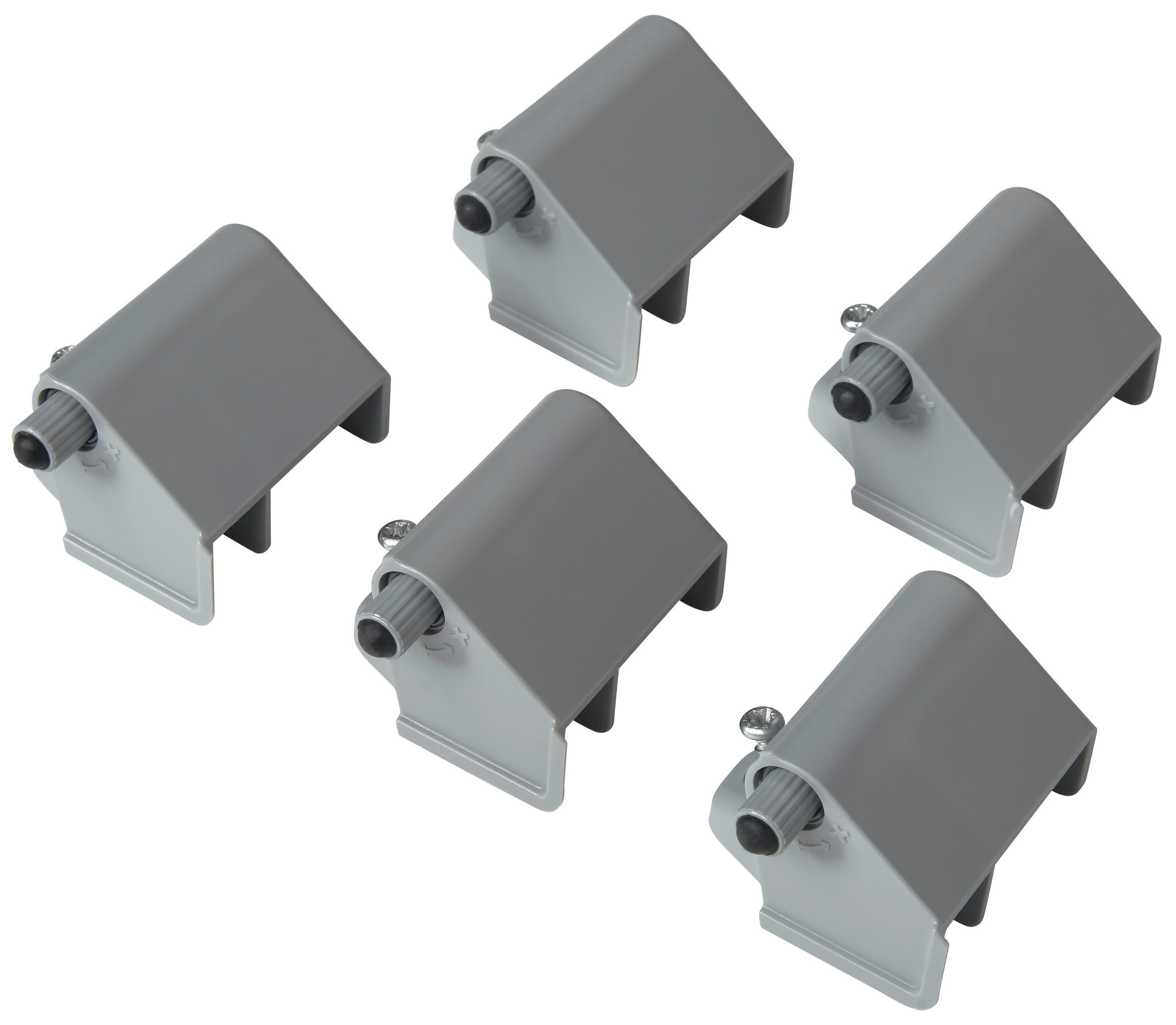 TÜRDÄMPFER 5/3/4 cm 5-teilig Grau  - Grau, Kunststoff (5/3/4cm) - Rauch Möbel