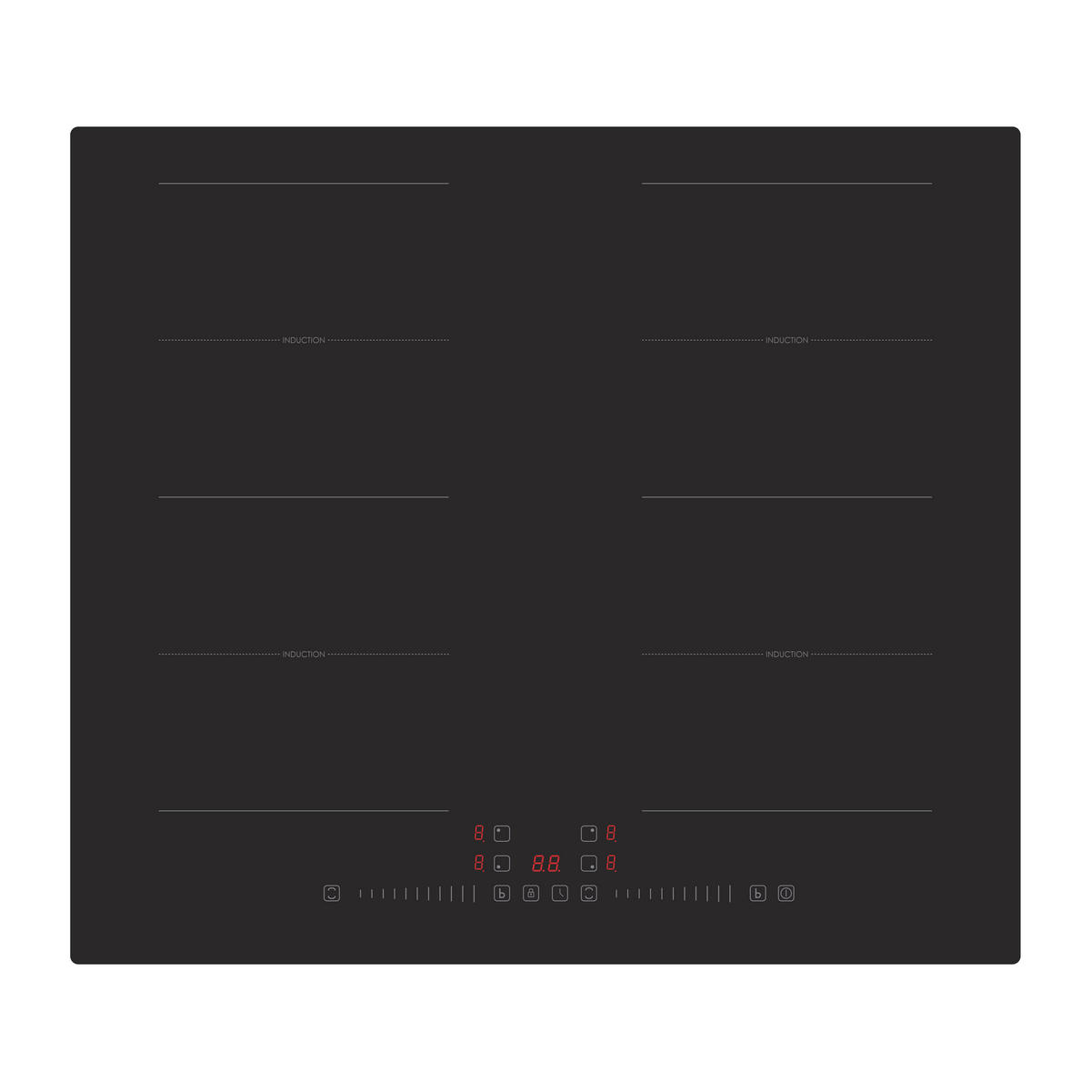 GLASKERAMIKKOCHFELD PKM IN4-2FZSA  - Schwarz, Basics, Glas (59/6.2/52cm) - PKM
