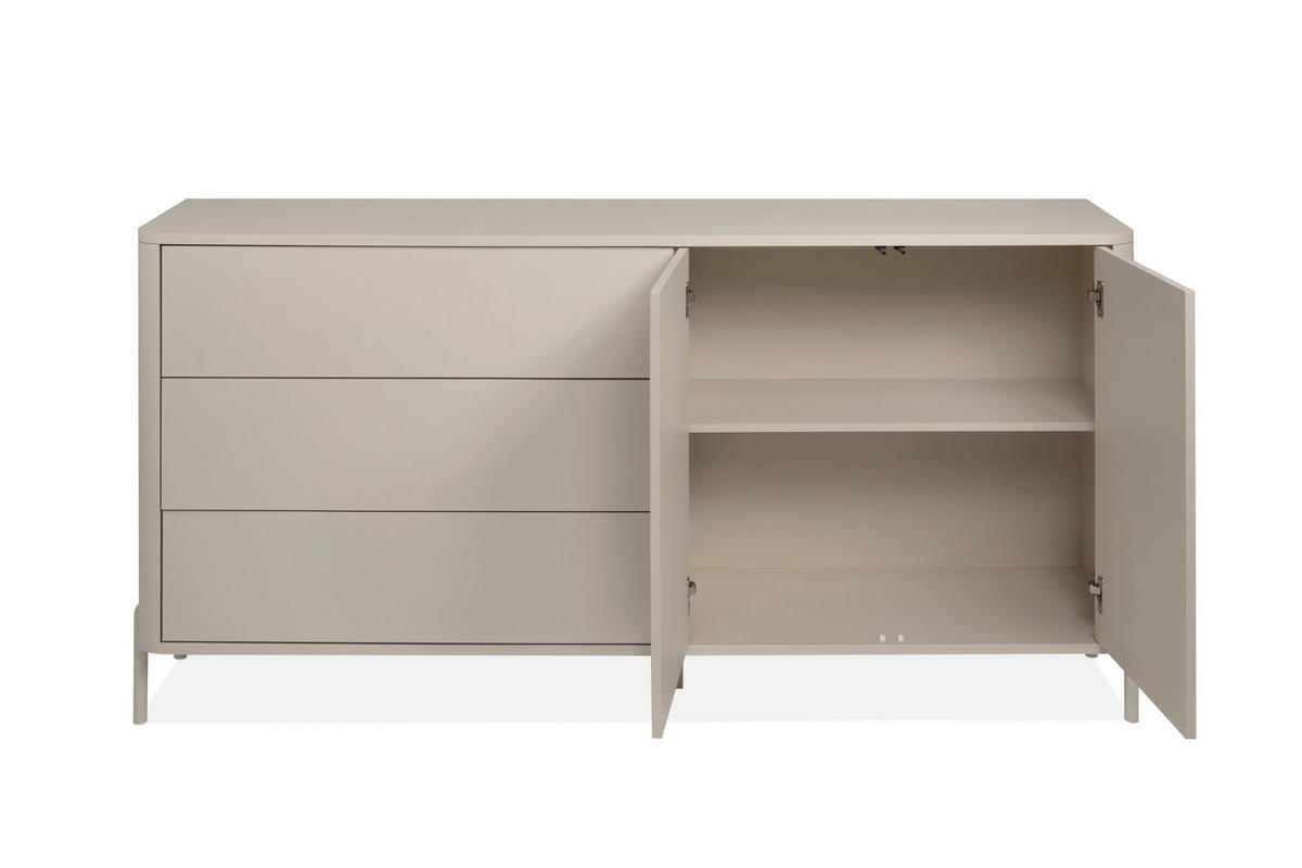 SIDEBOARD  175/88/38 cm 3 Schublade(n)  - Kaschmir, Design, Holzwerkstoff/Metall (175/88/38cm) - MID.YOU