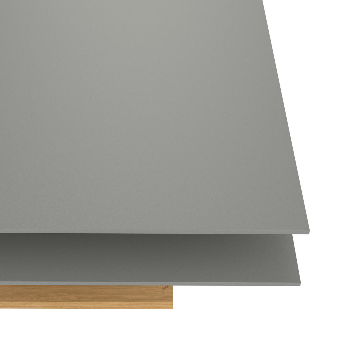 TABLE BASSE in Holz, Glas, Holzwerkstoff 90/90/43 cm  - Eichefarben/Grau, Design, Glas/Holz (90/90/43cm) - Voglauer