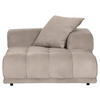 SOFAELEMENT in Plüsch Hellbraun  - Hellbraun/Schwarz, KONVENTIONELL, Kunststoff/Textil (125/66/155cm) - Carryhome