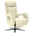 RELAXSESSEL in Leder Weiß  - Schwarz/Weiß, Design, Leder/Metall (71/112/83cm) - Dieter Knoll