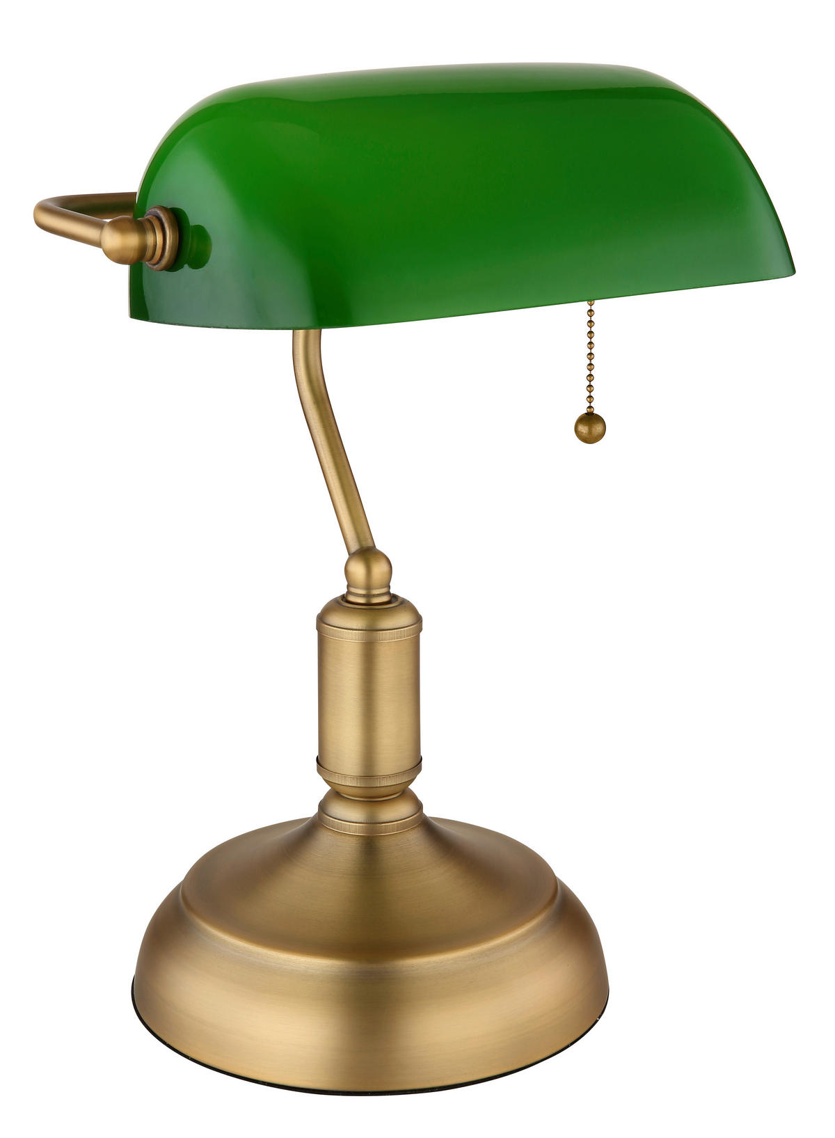 TISCHLEUCHTE - Weiss/Messingfarben, Konventionell, Glas/Metall (26,5/18/36cm) - Globo