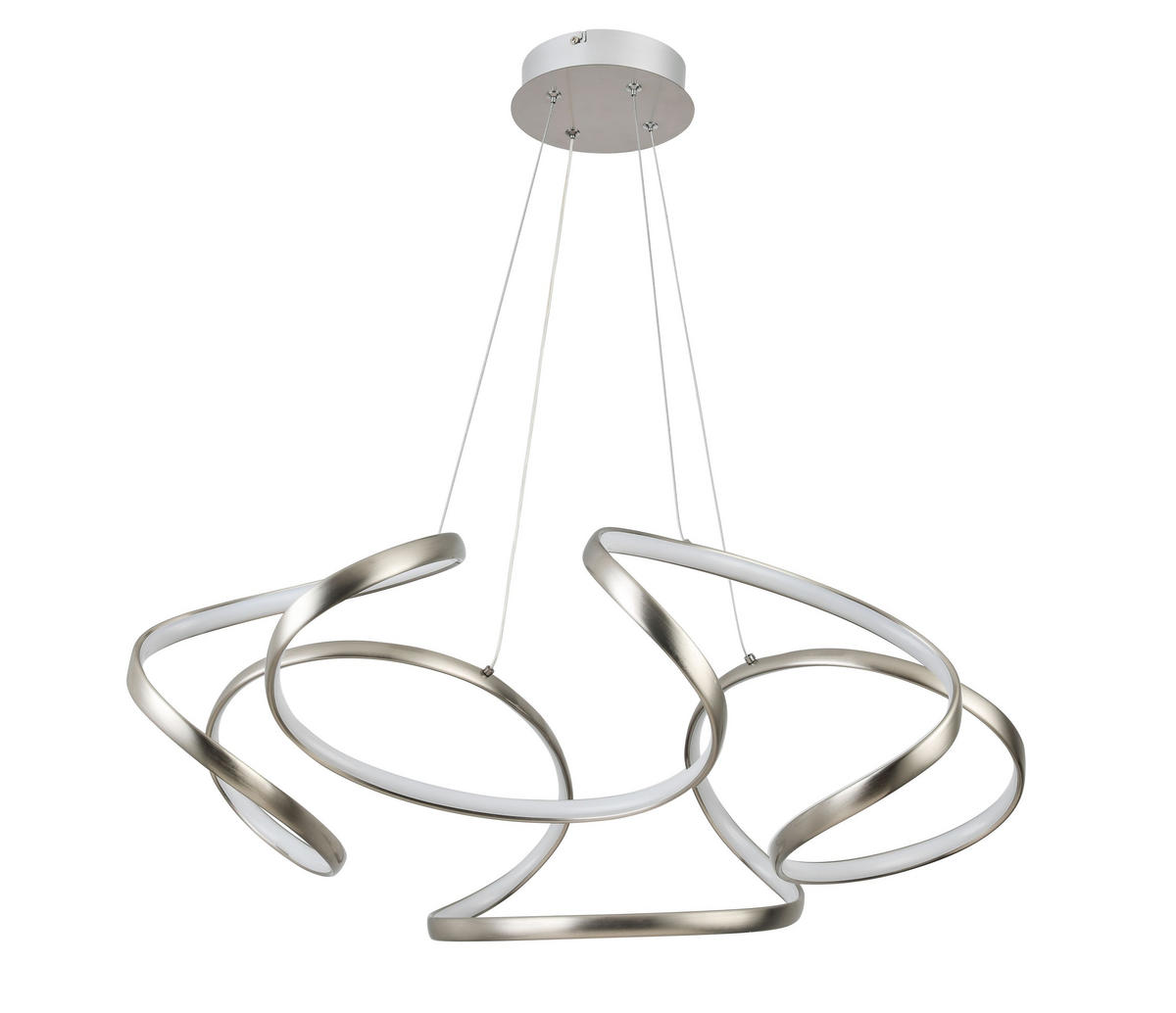 LED-HÄNGELEUCHTE 70/120 cm  - Silberfarben/Alufarben, Design, Kunststoff/Metall (70/120cm) - Ambiente
