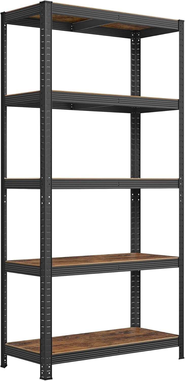 SCHWERLASTREGAL  - Schwarz/Braun, Basics, Holzwerkstoff/Metall (90/180/40cm)