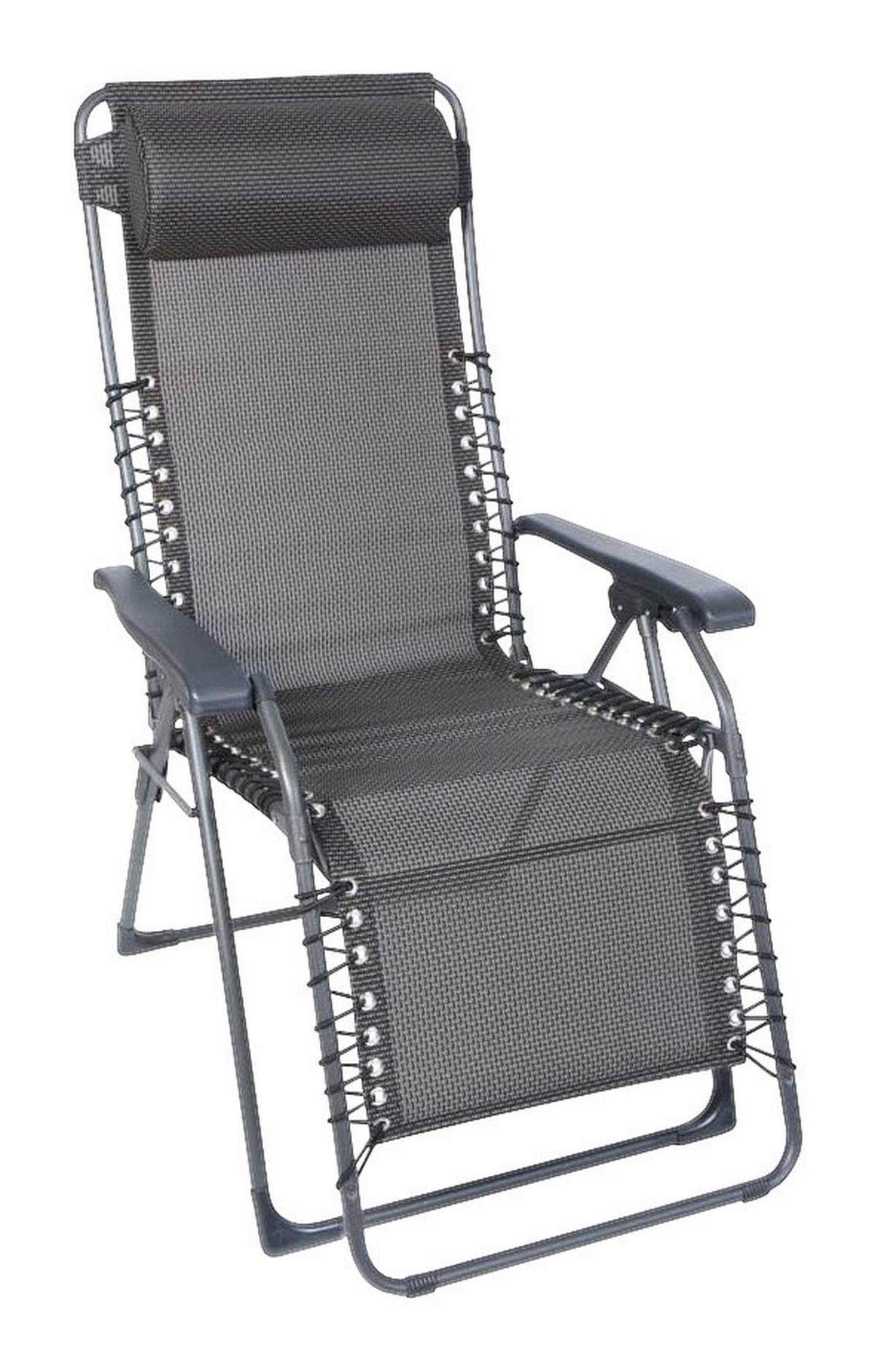 GARTEN-RELAXSESSEL 71/131/75 cm  - Anthrazit/Beige, KONVENTIONELL, Kunststoff/Textil (71/131/75cm)