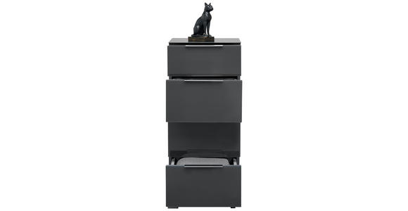 KOMMODE in 45/101/40,5 cm - Anthrazit/Alufarben, Design, Glas/Holzwerkstoff (45/101/40,5cm) - Voleo