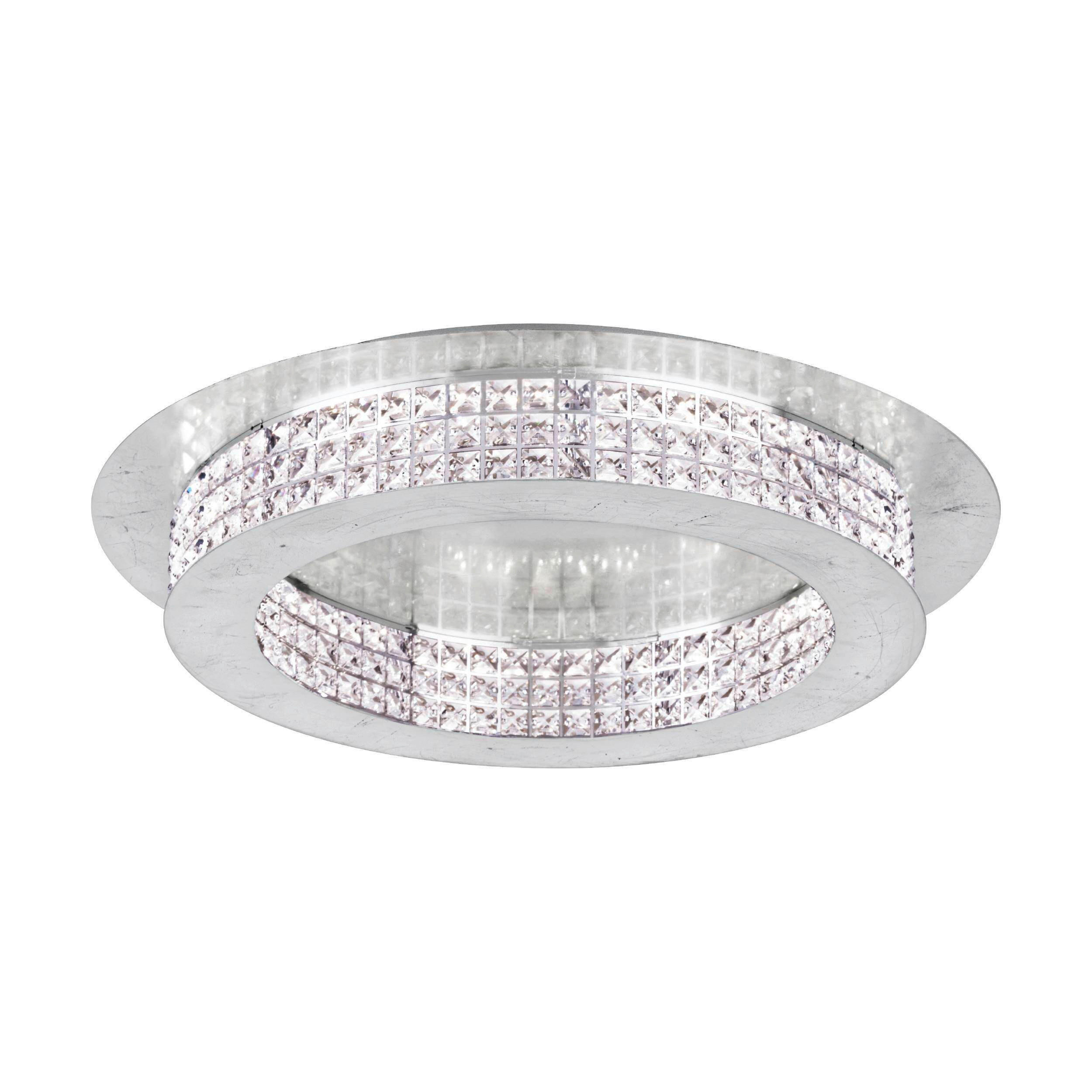 LED-DECKENLEUCHTE  70/12,5 cm    - Klar/Silberfarben, Konventionell, Glas/Metall (70/12,5cm) - Eglo