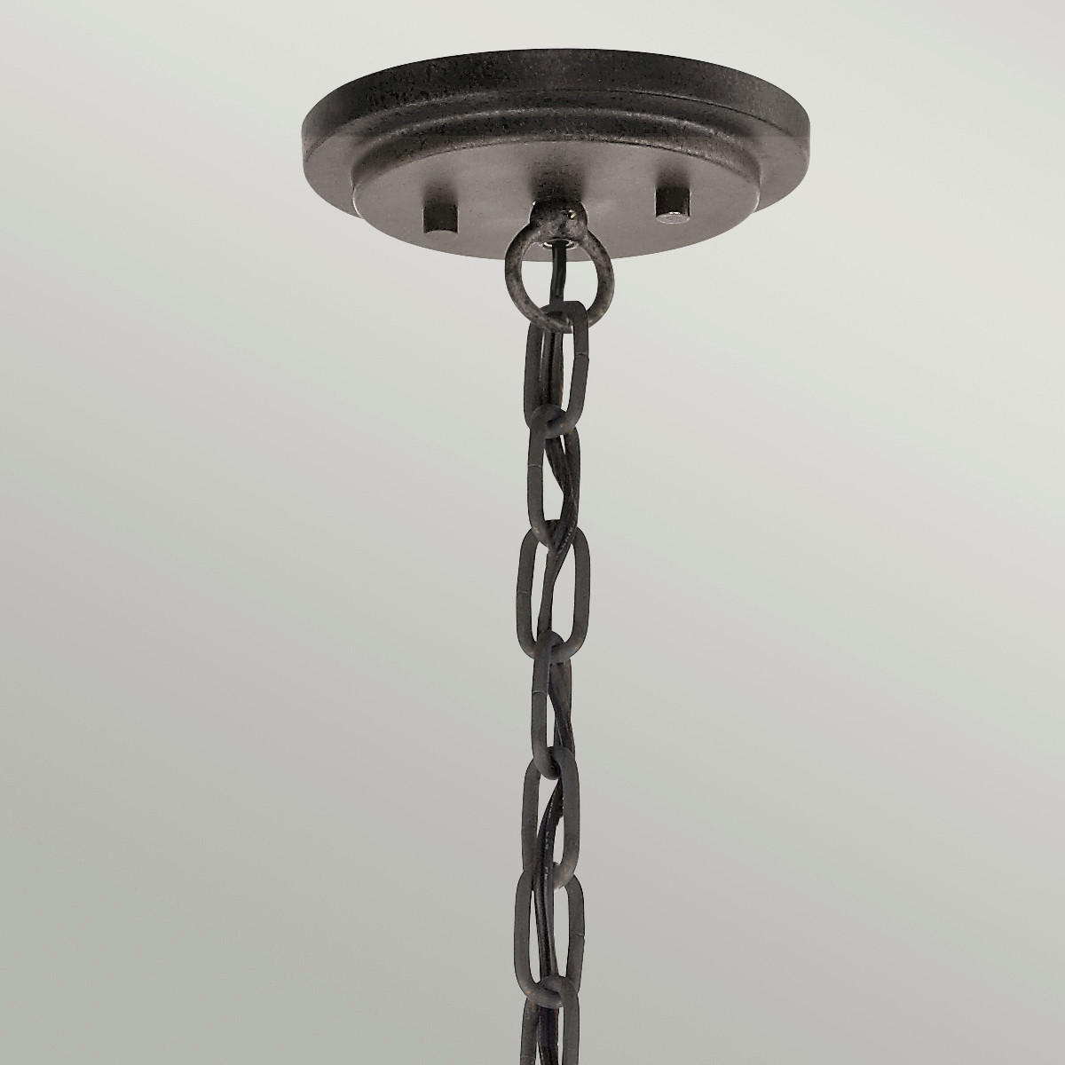 KRONLEUCHTER 45.1/50.5 cm    - Dunkelgrau, Konventionell, Glas/Metall (45.1/50.5cm) - Elstead Lighting