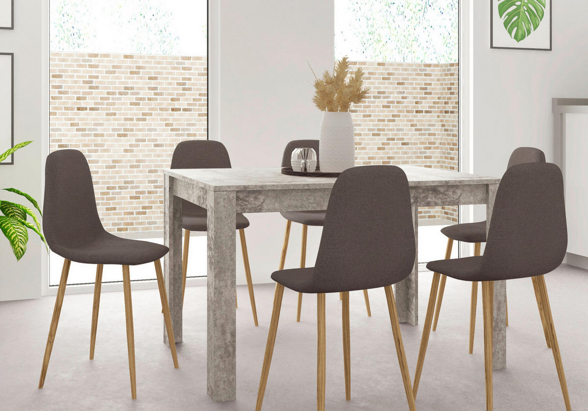 ESSTISCH in Holzwerkstoff 120/75/80 cm  - Grau, Design, Holzwerkstoff (120/75/80cm) - MID.YOU