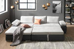 ECKSOFA in Flachgewebe Hellgrau, Dunkelgrau  - Dunkelgrau/Hellgrau, Design, Kunststoff/Textil (175/271cm) - Xora
