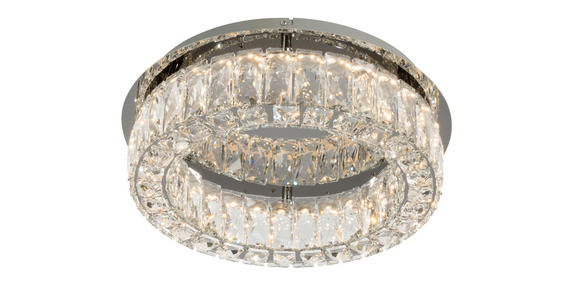 LED-DECKENLEUCHTE 40/14 cm   - Transparent, KONVENTIONELL, Glas/Metall (40/14cm) - Novel