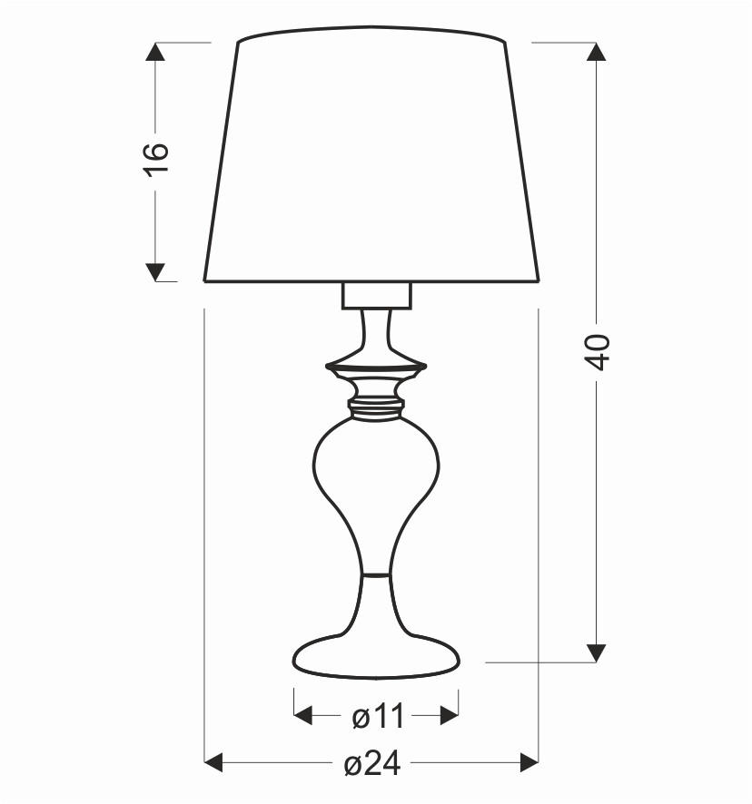 BORDSLAMPA 24/24/40 cm   - silver, Design, metall (24/24/40cm)