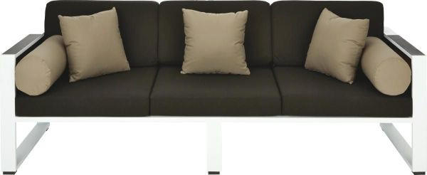 SOFA ZA BAŠTU  - siva/bela, Dizajnerski, drvo/metal (220/61/81,5cm) - Ambia Garden