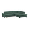 ECKSOFA Waldgrün Chenille  - Waldgrün/Chromfarben, KONVENTIONELL, Textil/Metall (312/234cm) - Livetastic