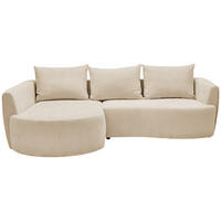 ECKSOFA in Chenille Greige  - Greige/Schwarz, MODERN, Kunststoff/Textil (179/287cm) - Carryhome