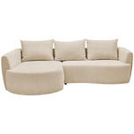 ECKSOFA in Chenille Greige  - Greige/Schwarz, MODERN, Kunststoff/Textil (179/287cm) - Carryhome