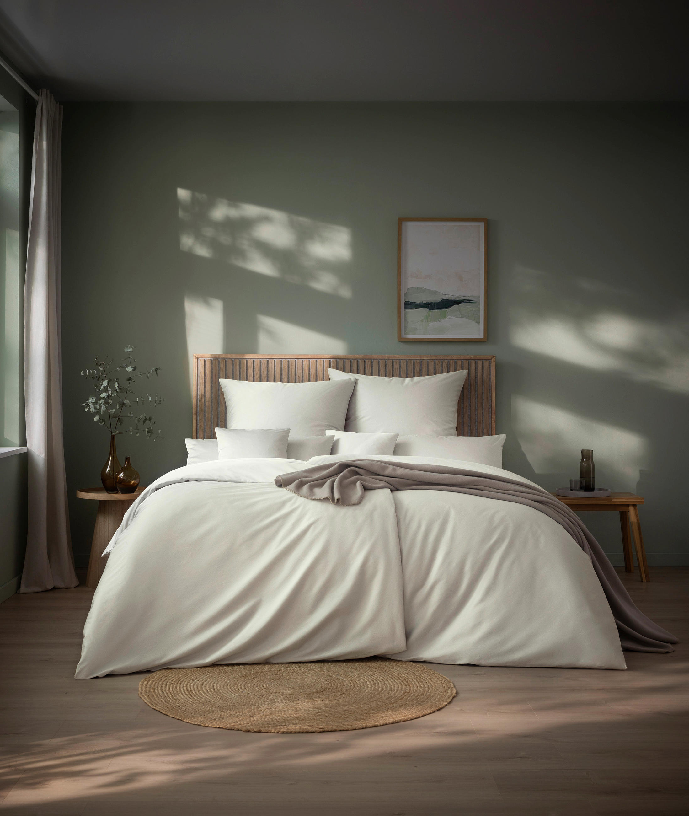 BETTWÄSCHE Atelier Makosatin 200/200 cm  - Elfenbein, Design, Textil (200/200cm) - Estella