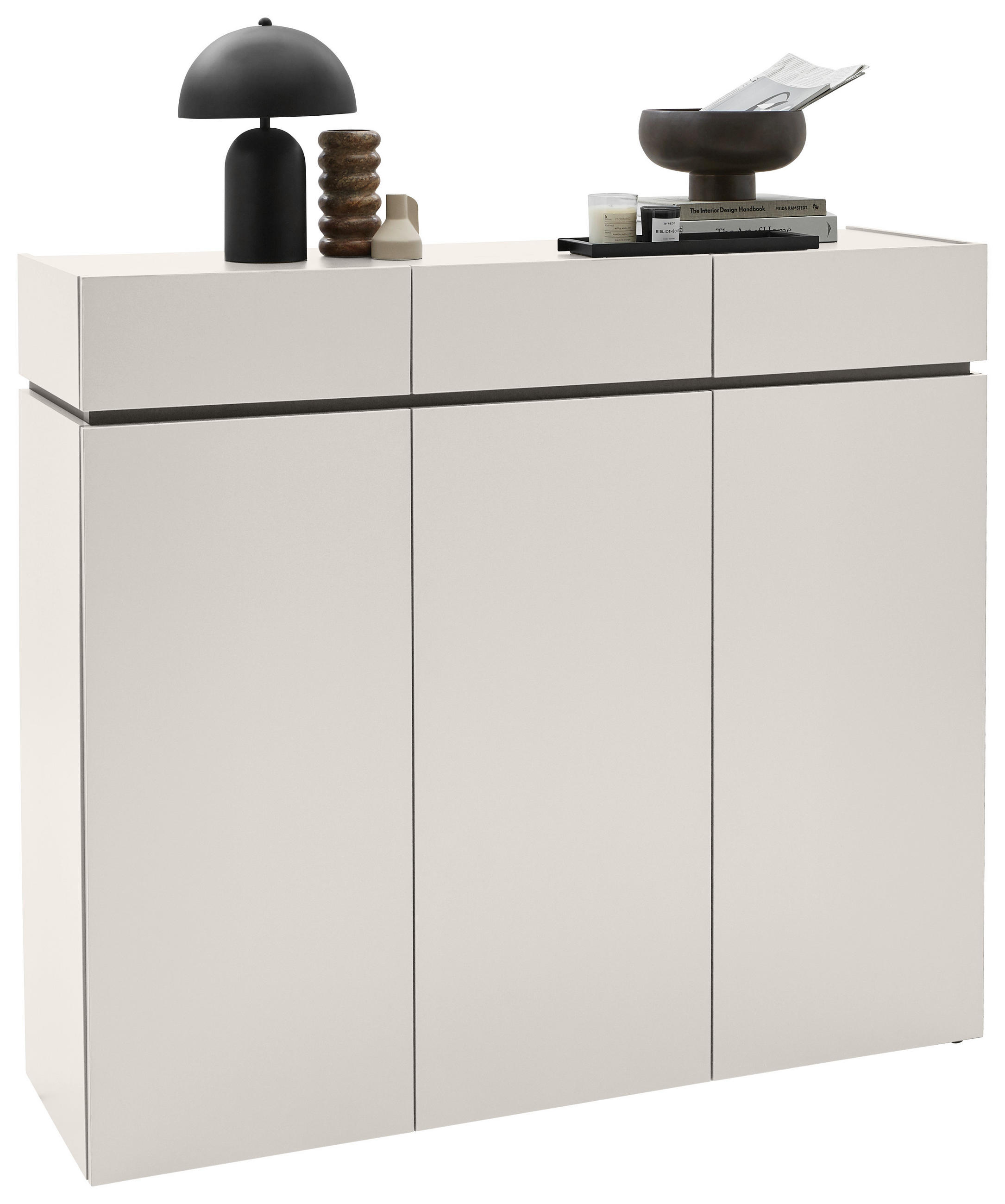 SCHUHSCHRANK Kaschmir  - Kaschmir/Schwarz, Design, Holzwerkstoff/Kunststoff (135/121/40cm) - Voleo