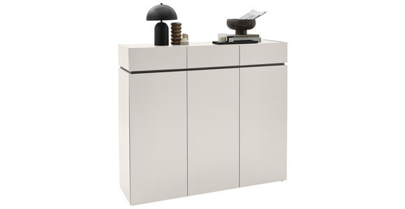 SCHUHSCHRANK  in 135/121/40 cm  - Kaschmir/Schwarz, Design, Holzwerkstoff/Kunststoff (135/121/40cm) - Voleo