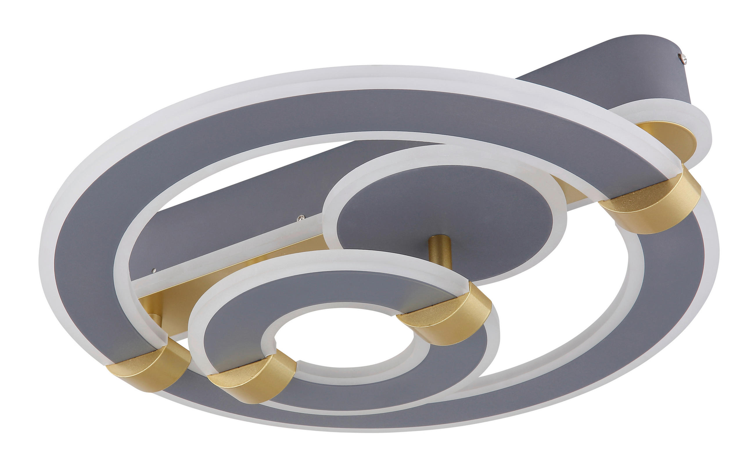 PLAFONIERĂ CU LED - auriu/opal, Design, plastic/metal (50/47/15,5cm)