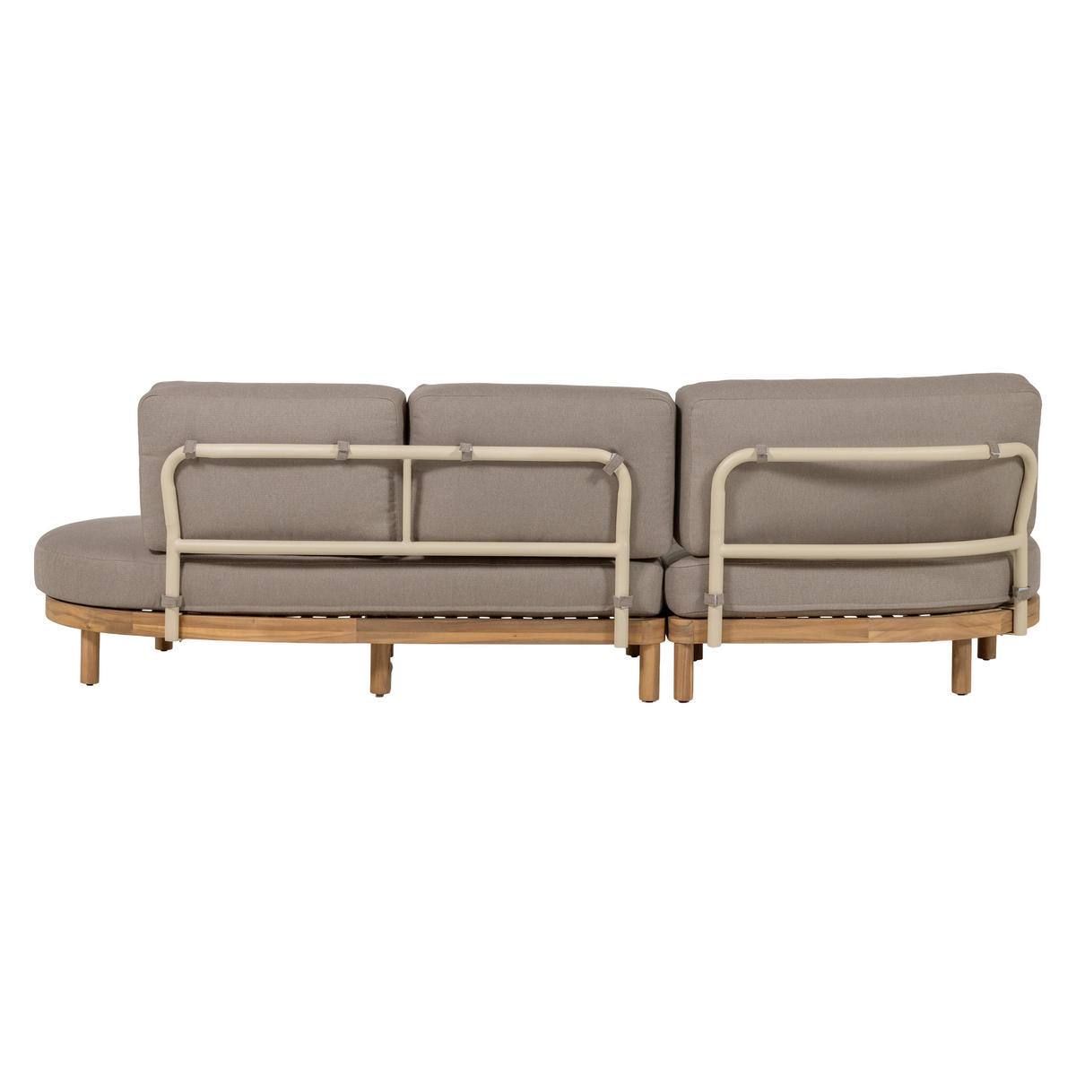 LOUNGEGARNITUR  100/300 cm  Akazie massiv  - Sandfarben, MODERN, Holz/Textil (100/300cm) - Livetastic