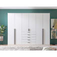 KLEIDERSCHRANK  in Weiß  - Schwarz/Weiß, KONVENTIONELL, Holzwerkstoff/Kunststoff (270/210/52cm) - Carryhome