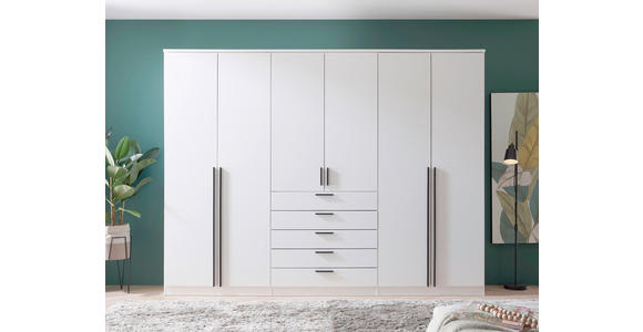 KLEIDERSCHRANK  in Weiß  - Schwarz/Weiß, KONVENTIONELL, Holzwerkstoff/Kunststoff (270/210/52cm) - Carryhome