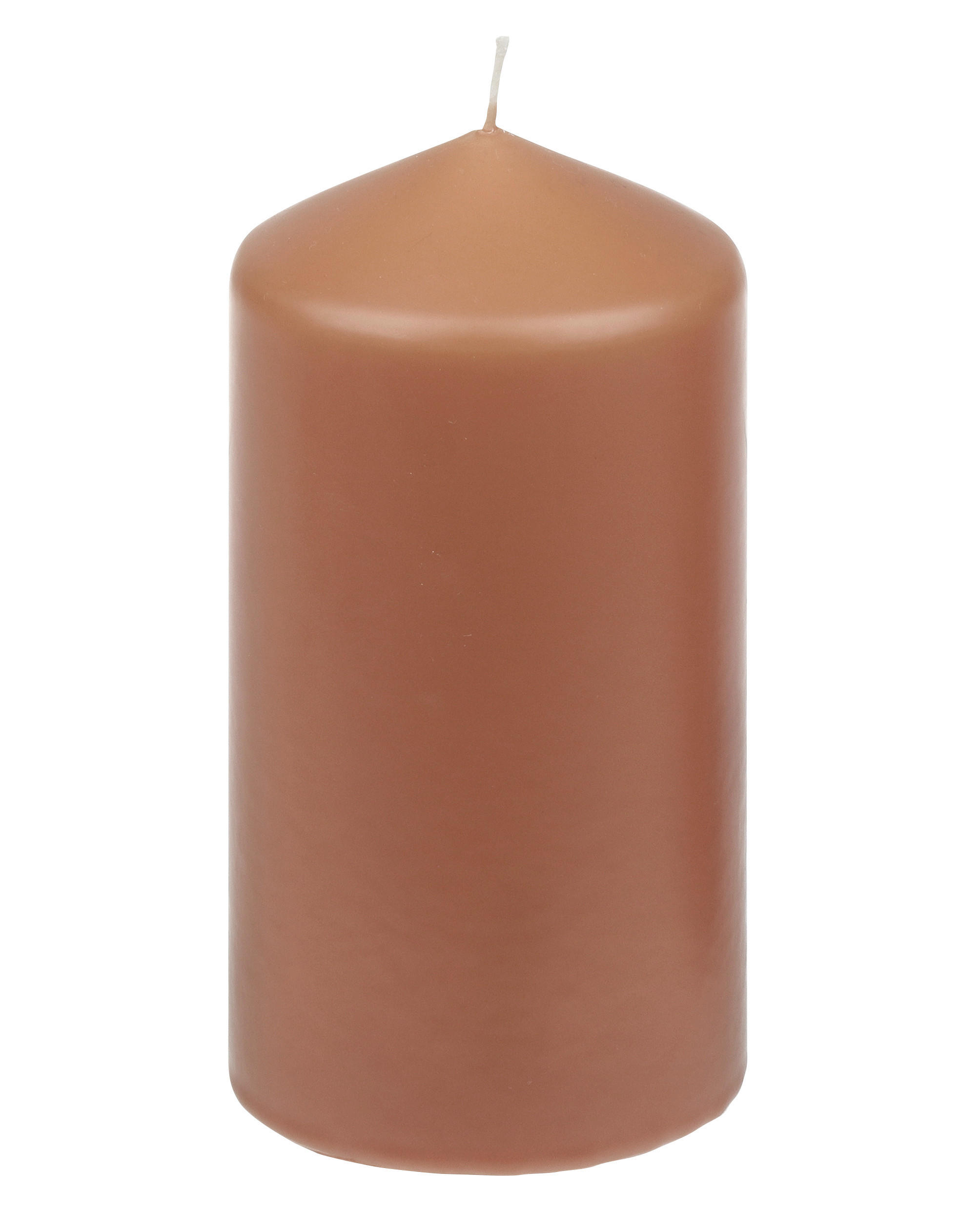 STUMPENKERZE  - Mokka, Basics, Paraffin (7,7/15,0cm) - Steinhart
