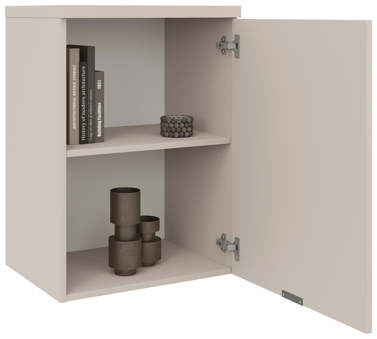 AUFSATZSCHRANK 52,4/72,9/40,1 cm, Taupe  - Taupe/Schwarz, MODERN, Holzwerkstoff/Metall (52,4/72,9/40,1cm) - Carryhome
