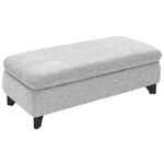 HOCKER in Textil Grau  - Schwarz/Grau, KONVENTIONELL, Textil/Metall (60/45/60cm) - Carryhome