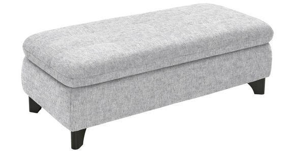 HOCKER in Textil Grau  - Schwarz/Grau, KONVENTIONELL, Textil/Metall (60/45/60cm) - Carryhome