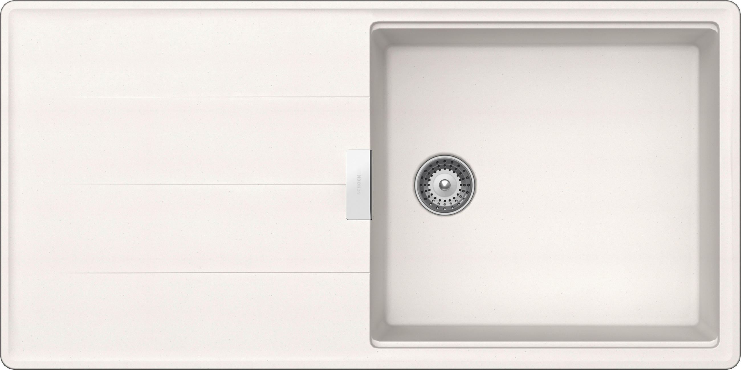 SPÜLE TIAD100LAPOL  - Weiß, Basics, Stein (100/50cm) - Schock