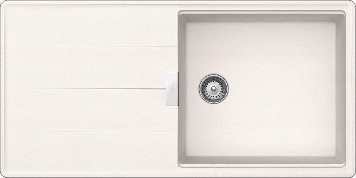 SPÜLE TIAD100LUPOL  - Weiß, Basics, Stein (100/50cm) - Schock