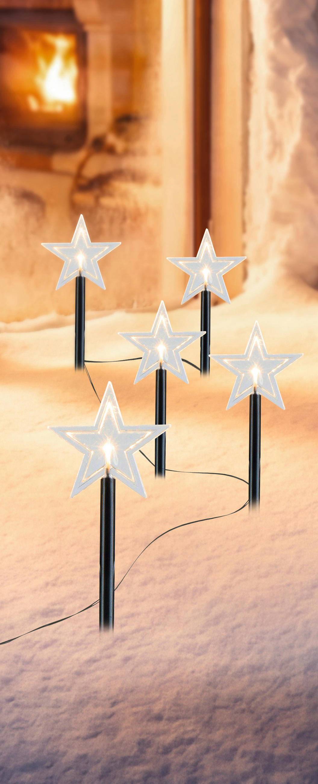 DEKOR CSILLAG - fekete/áttetsző, Lifestyle, műanyag (120/2,5/35,5cm) - X-Mas