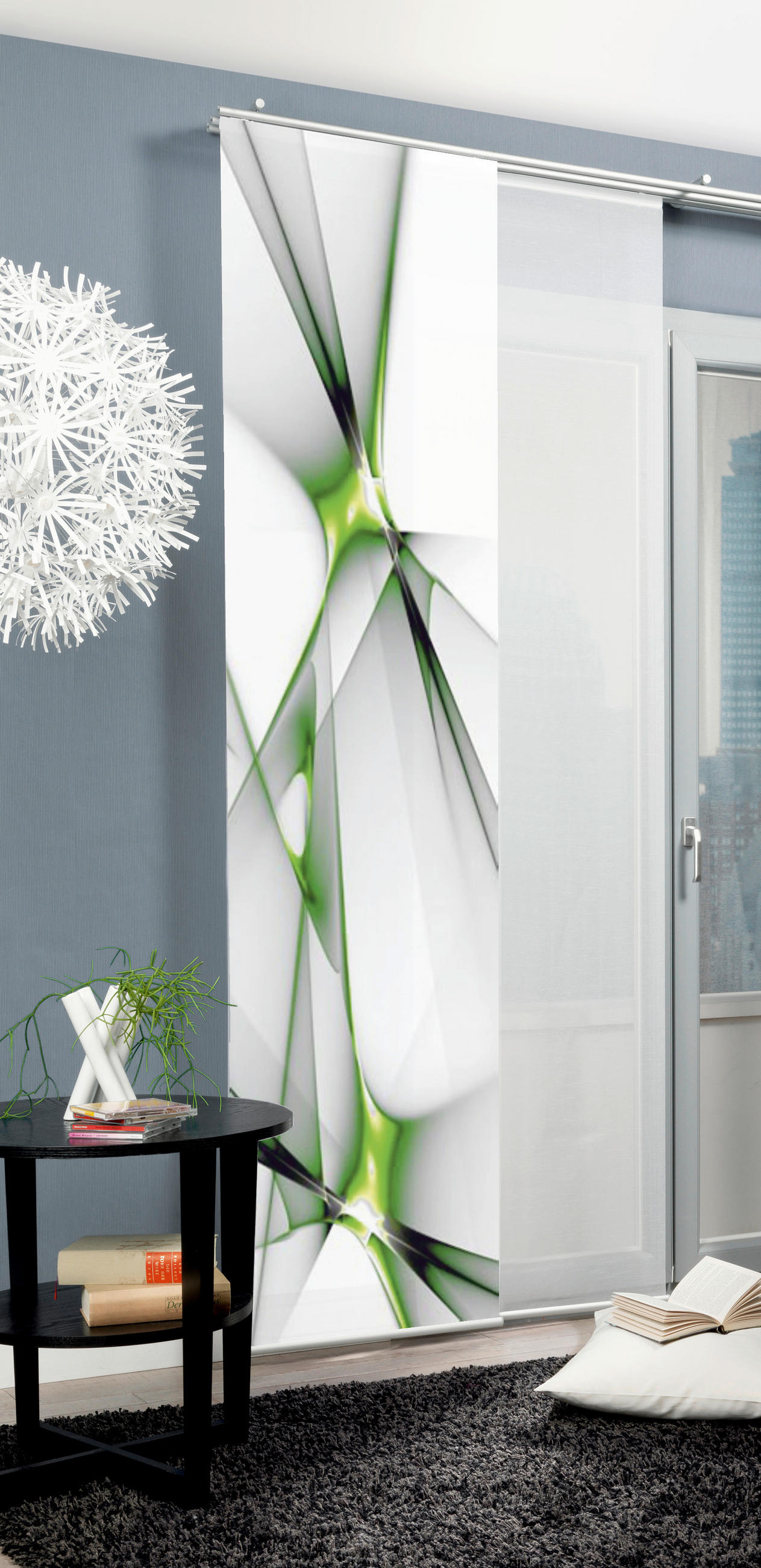 FLÄCHENVORHANG FRANKLIN     60/245 cm  - Hellgrün, Basics, Textil (60/245cm)