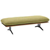 HOCKERBANK in Holz, Textil Limette  - Limette/Schwarz, Design, Holz/Textil (150/43/60cm) - Dieter Knoll